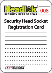 Headlok® Security card